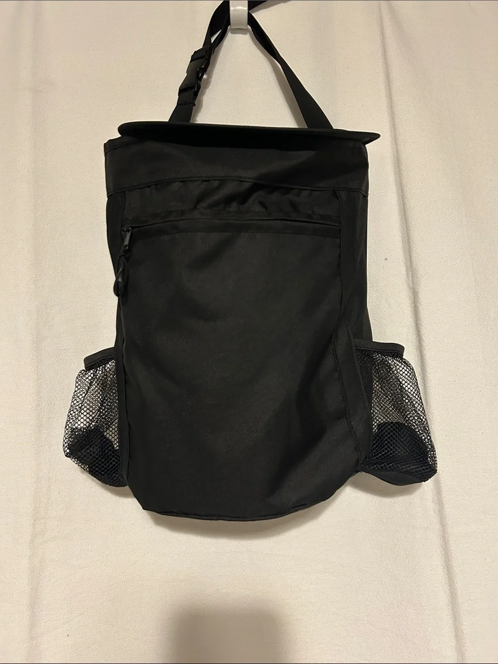 Black Men’s Roll-Top Backpack - Sleek Everyday Carry